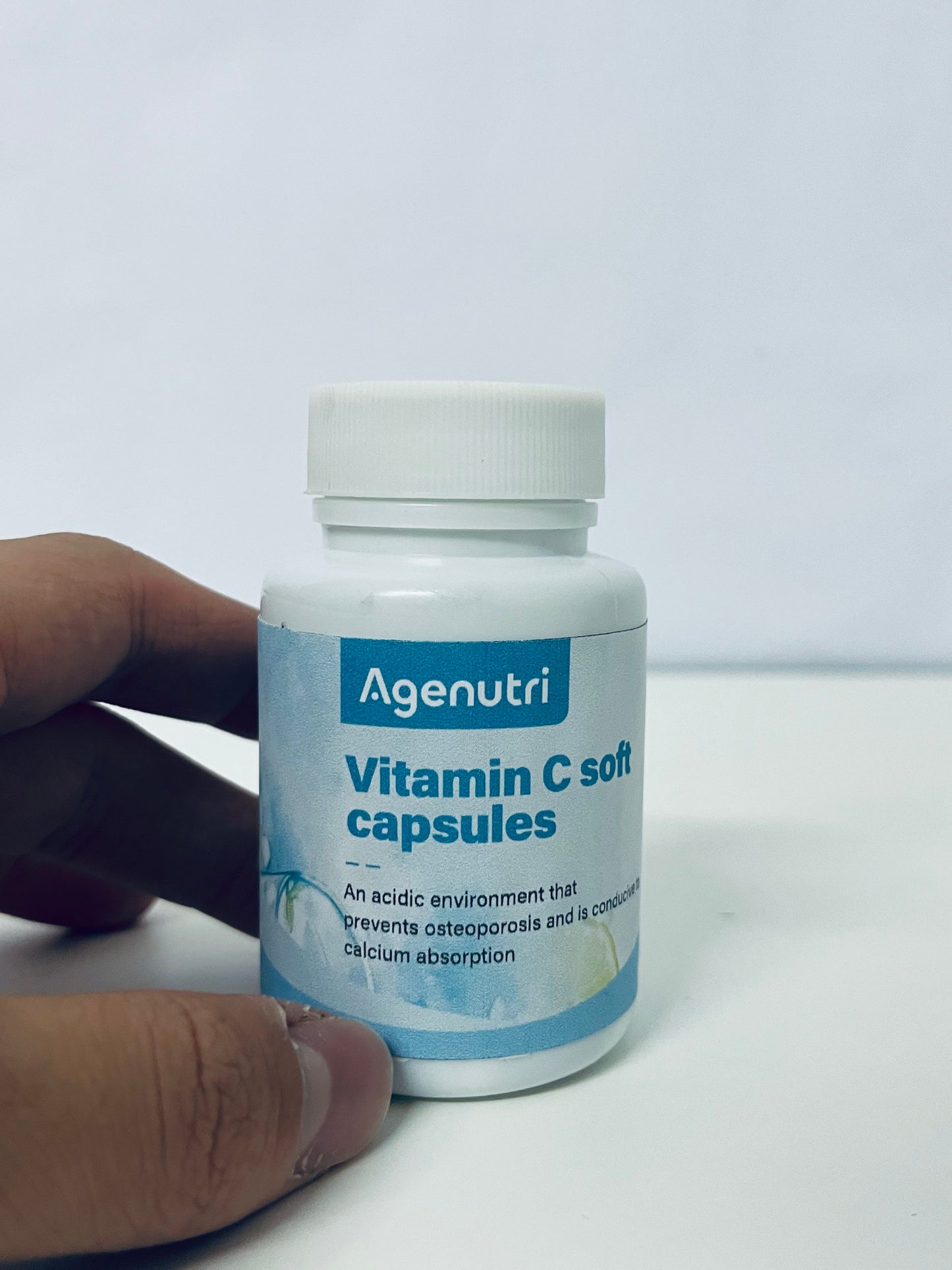 Agenutri Vitamin C Soft Capsules 30-Count Gentle & Easy to Absorb A Daily Supplement for Bone Health & Nutrient Absorption