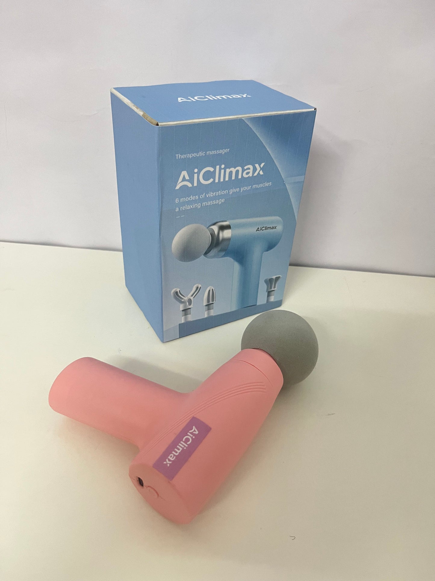 AiClimax Soft Pink Portable Fascia Gun Soothing Item for Muscle Relaxation