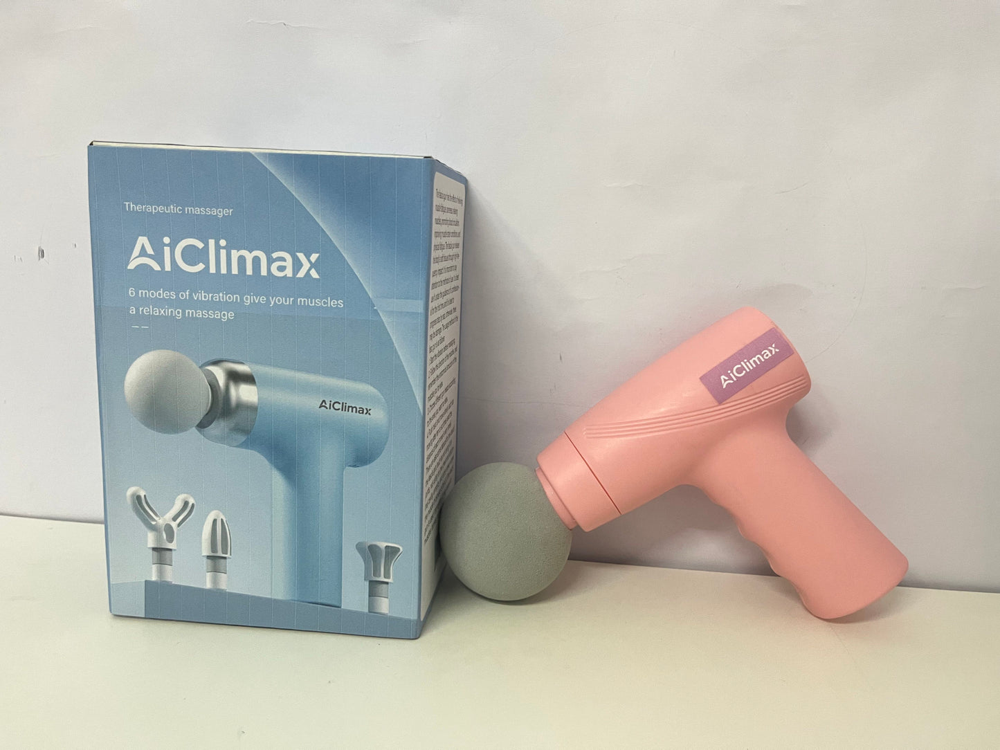 AiClimax Soft Pink Portable Fascia Gun Soothing Item for Muscle Relaxation
