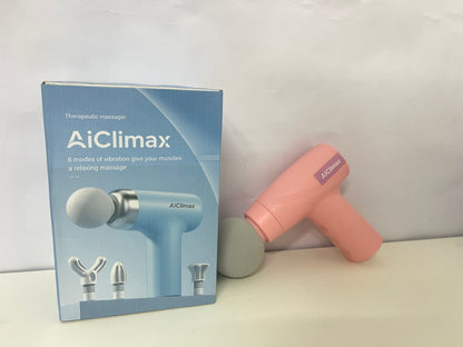 AiClimax Soft Pink Portable Fascia Gun Soothing Item for Muscle Relaxation