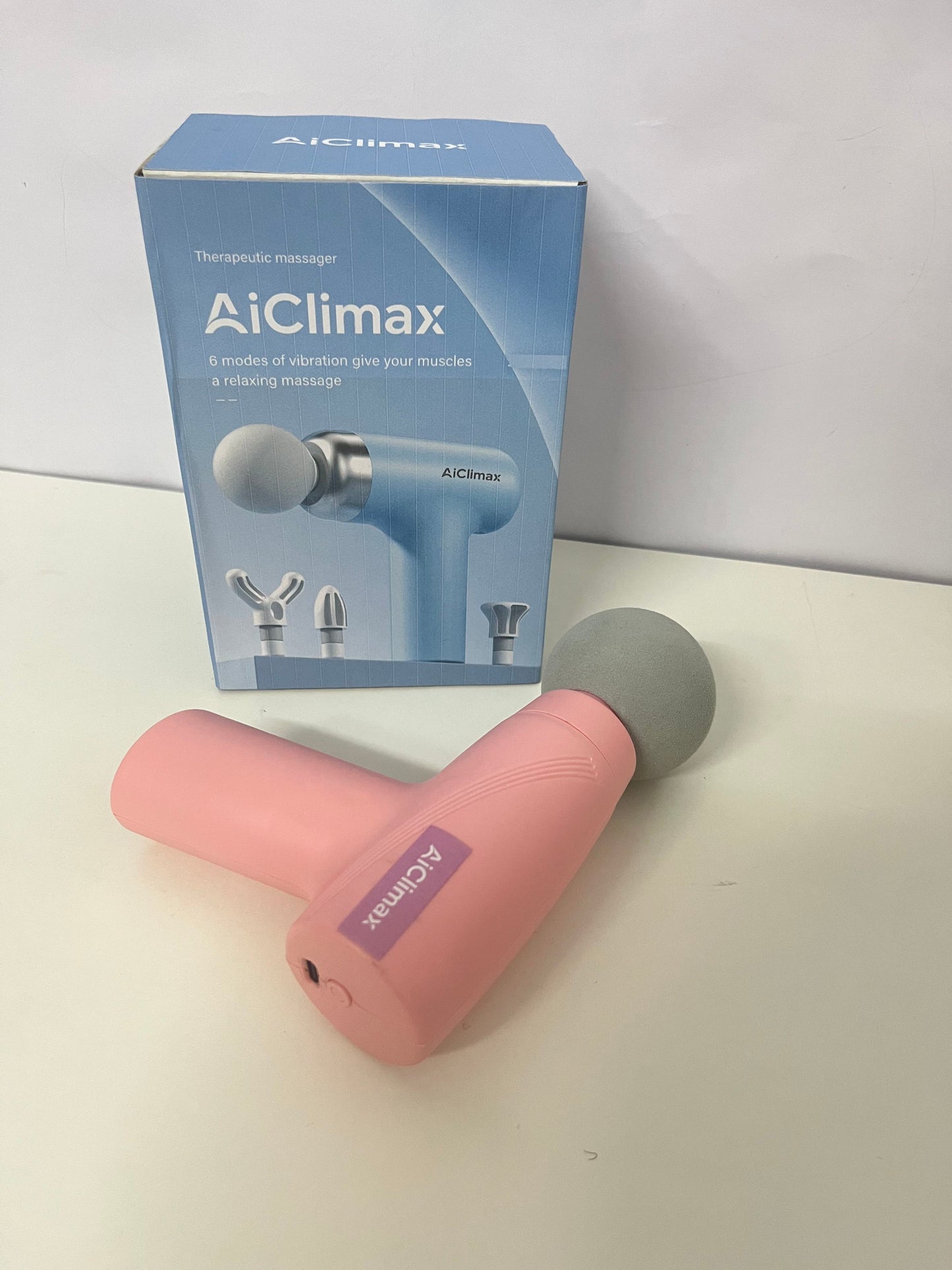 AiClimax Soft Pink Portable Fascia Gun Soothing Item for Muscle Relaxation