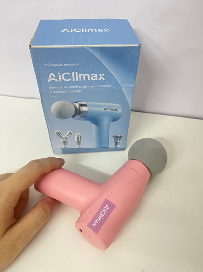 AiClimax Soft Pink Portable Fascia Gun Soothing Item for Muscle Relaxation
