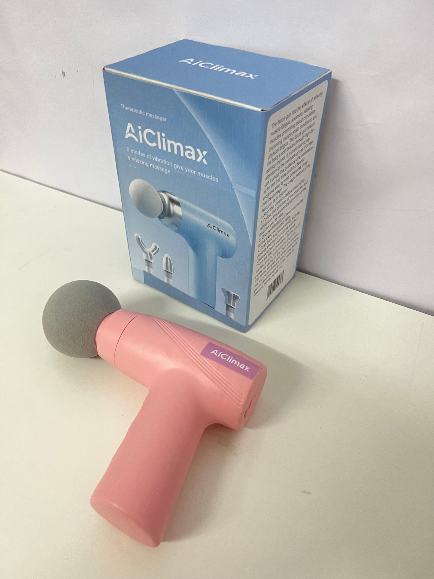 AiClimax Soft Pink Portable Fascia Gun Soothing Item for Muscle Relaxation