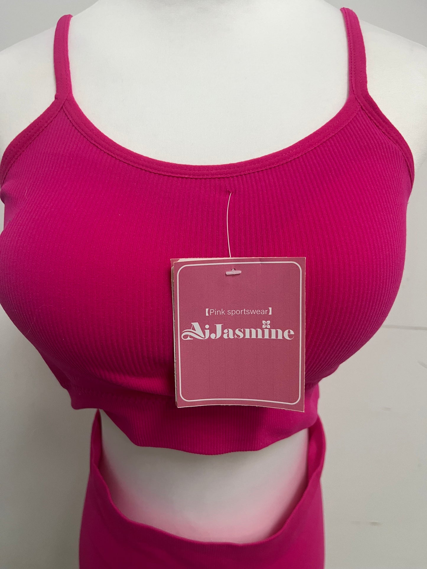 AiJasmine Pink Sportswear Set Skin-Friendly & Slim-Fitting Eye-Catching & Dynamic A Fashionable Choice for Sports and Daily Life