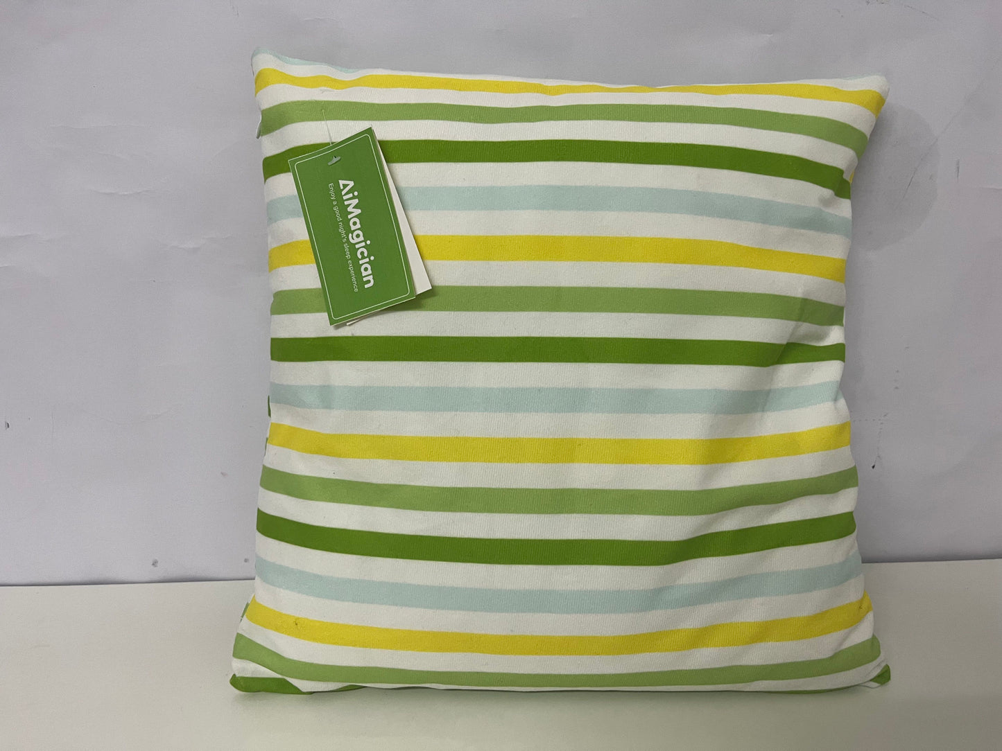 [AiMagician Pillows]——AiMagician Fresh Striped Throw Pillow - 100% Cotton Breathable Sofa Cushion Bed Backrest