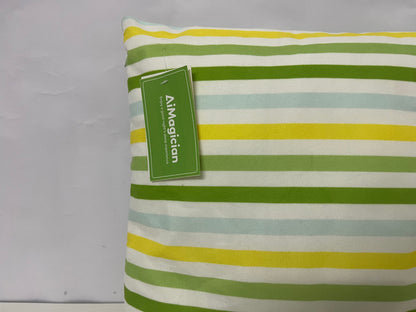 [AiMagician Pillows]——AiMagician Fresh Striped Throw Pillow - 100% Cotton Breathable Sofa Cushion Bed Backrest