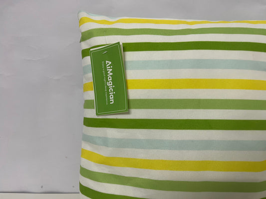[AiMagician Pillows]——AiMagician Fresh Striped Throw Pillow - 100% Cotton Breathable Sofa Cushion Bed Backrest