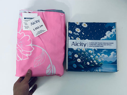 【Aicity 1.5×2.1m Cotton-Blend Quilt Cover】—— Soft & Stylish Bedding for Cozy Nights