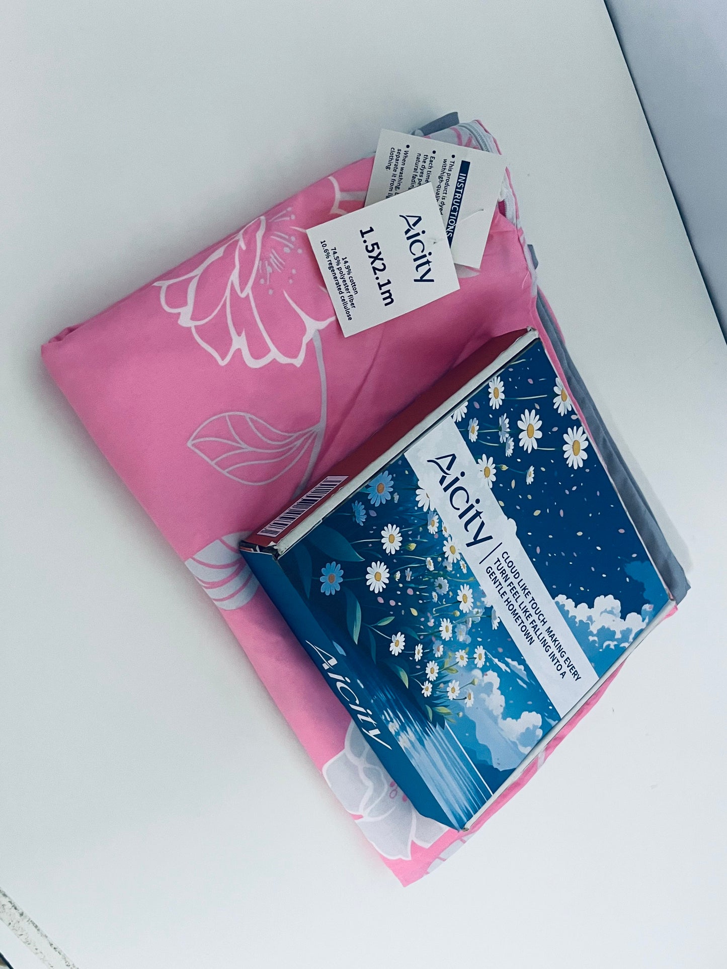 【Aicity 1.5×2.1m Cotton-Blend Quilt Cover】—— Soft & Stylish Bedding for Cozy Nights