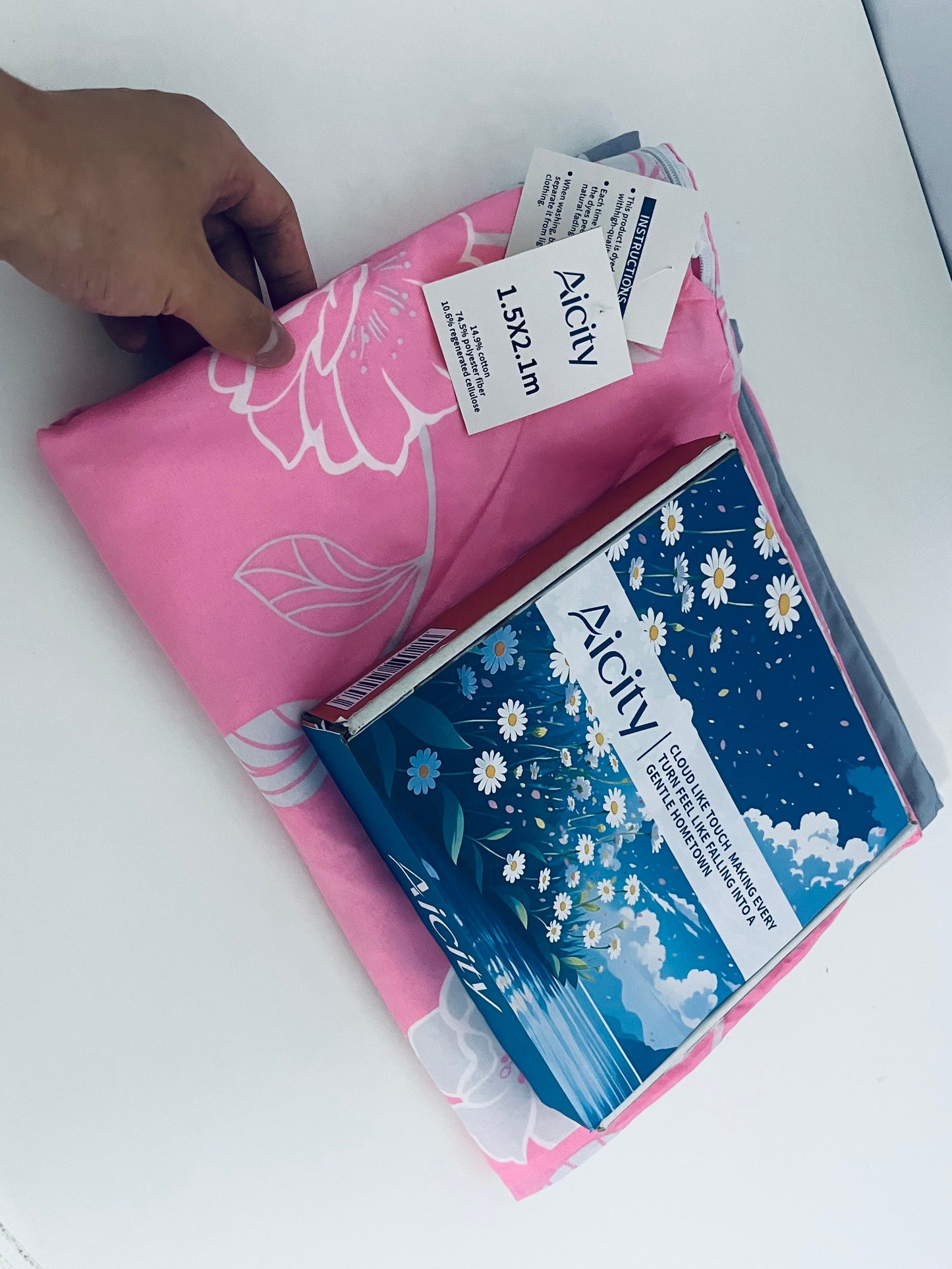 【Aicity 1.5×2.1m Cotton-Blend Quilt Cover】—— Soft & Stylish Bedding for Cozy Nights