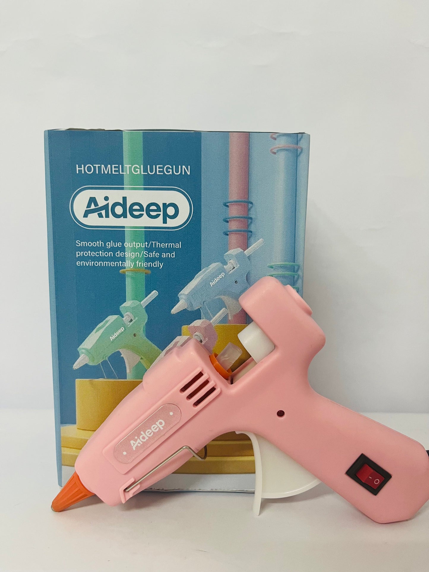 Aideep Mini Craft Glue Gun with 40 Hot Glue Sticks, 20w Upgraded Removable and Safe for Home Repairs, DIY Crafts, Wood, Card Paper