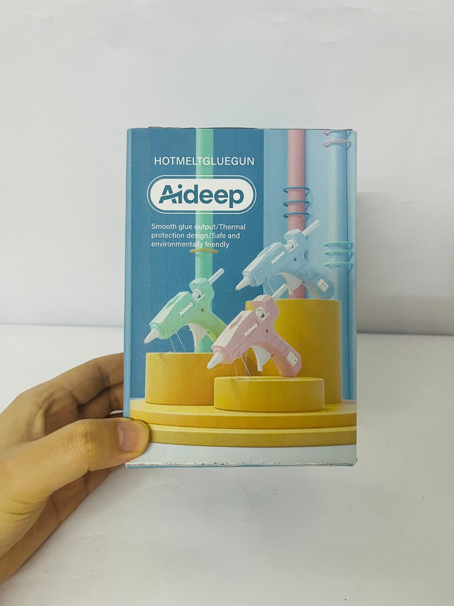 Aideep Mini Craft Glue Gun with 40 Hot Glue Sticks, 20w Upgraded Removable and Safe for Home Repairs, DIY Crafts, Wood, Card Paper