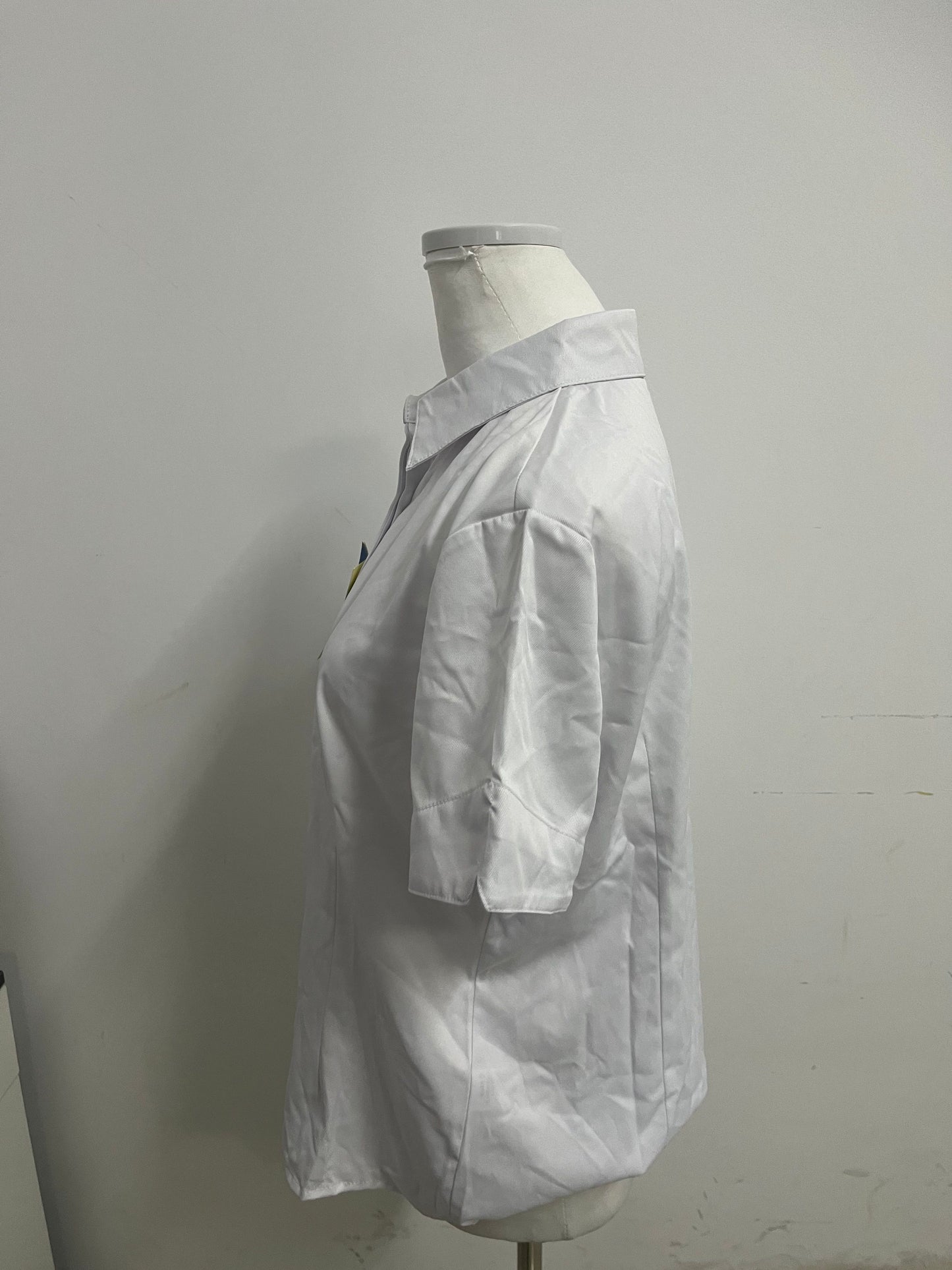 Aifull White Chemise - Short-Sleeve, Tailored Fit for Office & Daily Looks