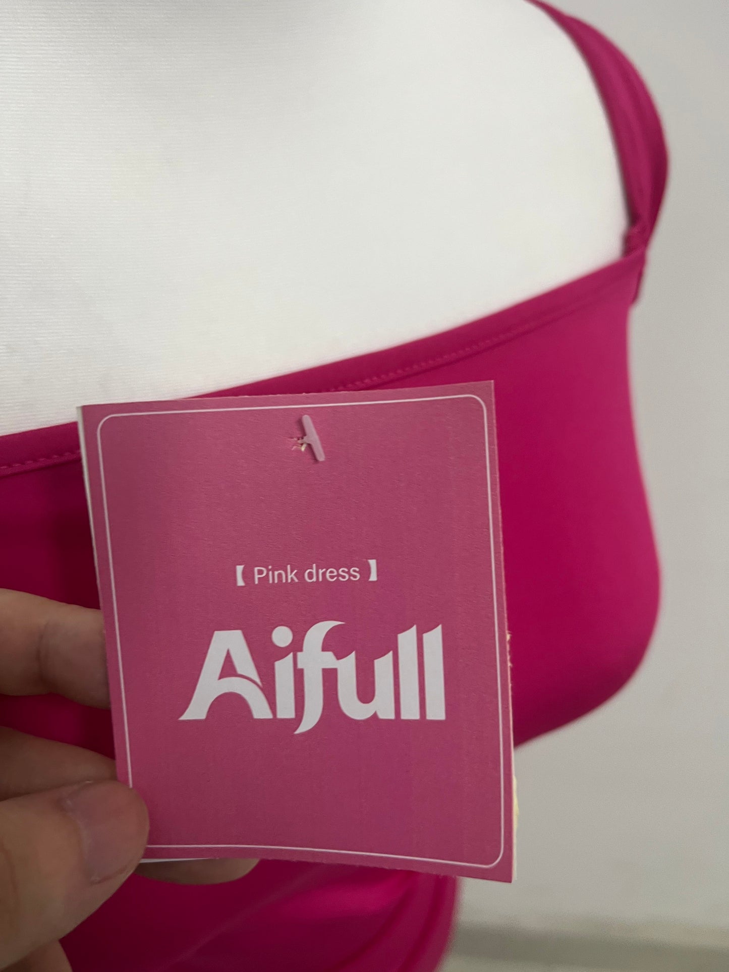 Aifull Magenta Dress - Square Neck Ruched Bodycon for Evening & Casual Style