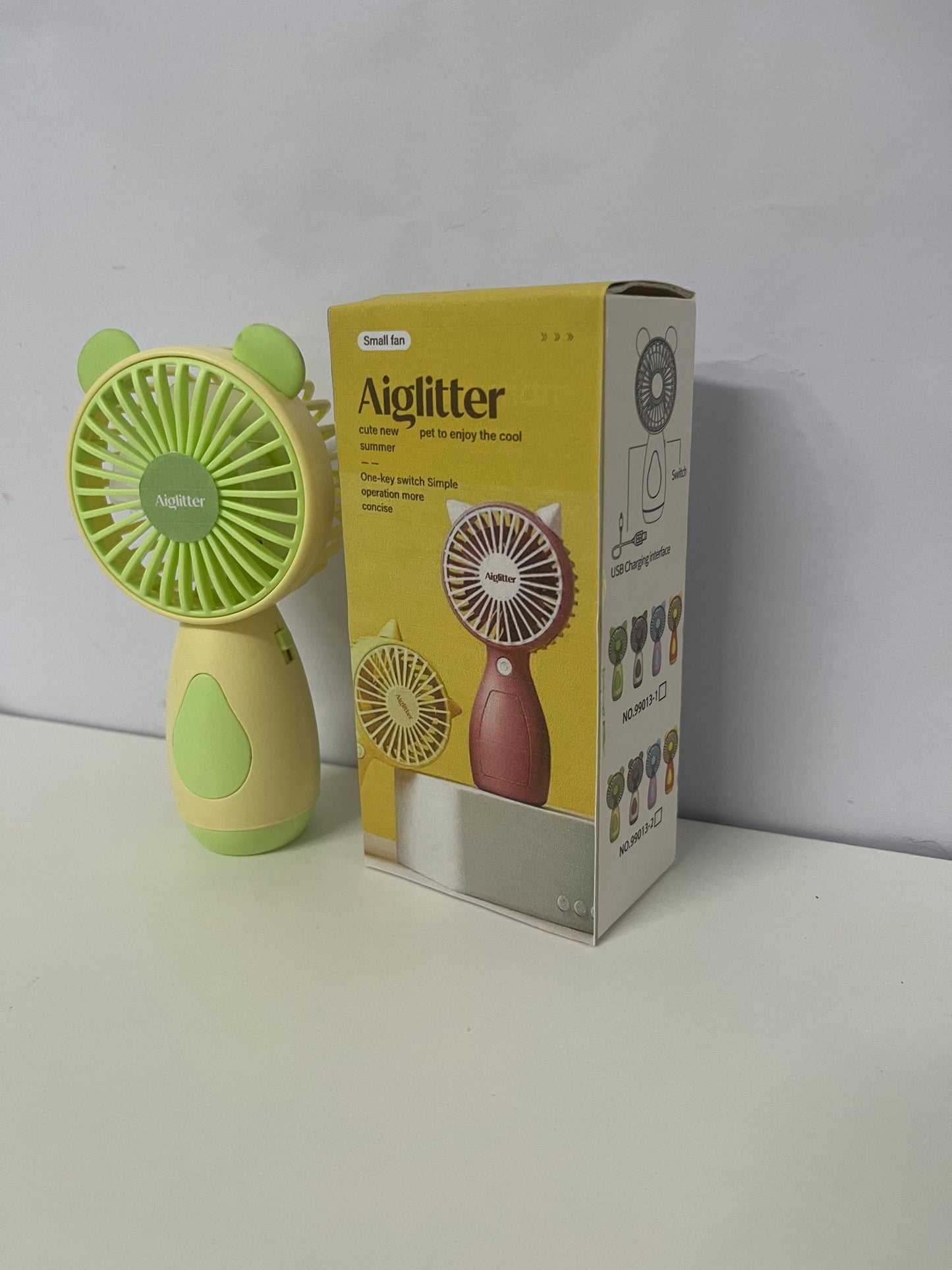 [Aiglitter Electric fans]——Aiglitter Cute Pet Handheld Fan - 3 Speeds, Quiet & Powerful, Portable Mini Fan for Summer
