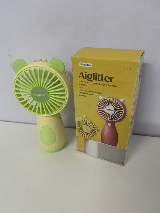 [Aiglitter Electric fans]——Aiglitter Cute Pet Handheld Fan - 3 Speeds, Quiet & Powerful, Portable Mini Fan for Summer