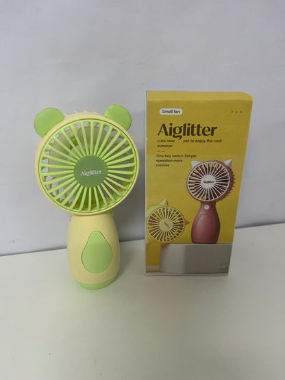[Aiglitter Electric fans]——Aiglitter Cute Pet Handheld Fan - 3 Speeds, Quiet & Powerful, Portable Mini Fan for Summer
