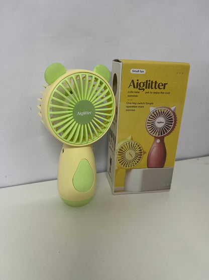 [Aiglitter Electric fans]——Aiglitter Cute Pet Handheld Fan - 3 Speeds, Quiet & Powerful, Portable Mini Fan for Summer