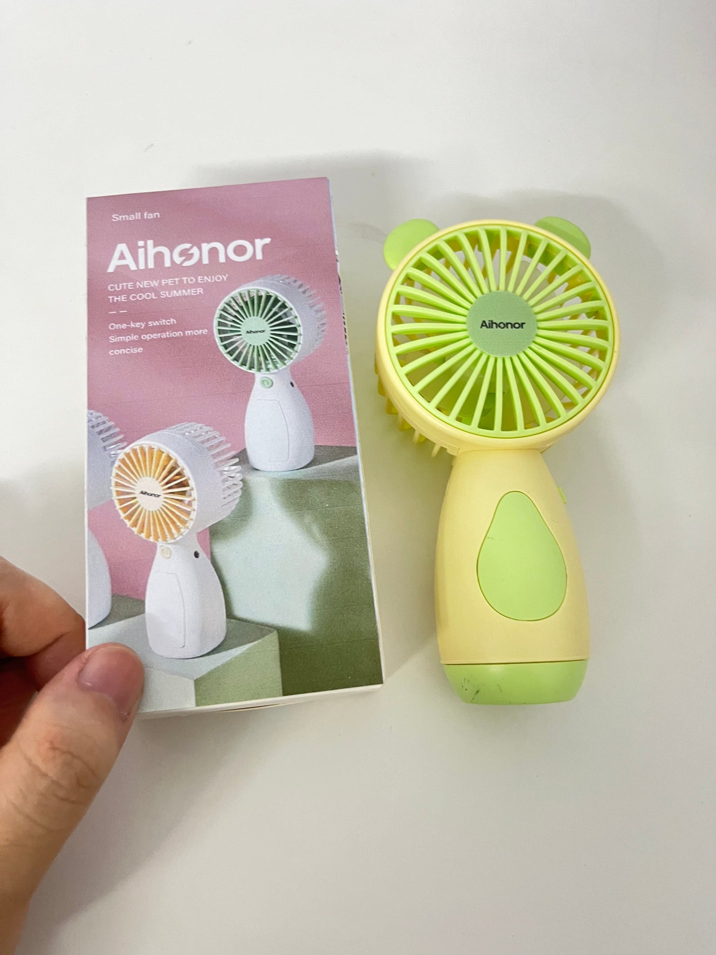 Aihonor Cute Bear Handheld Fan Portable Rechargeable Style Cool On-the-Go A Lovely Cooling Gadget for Summer Outings