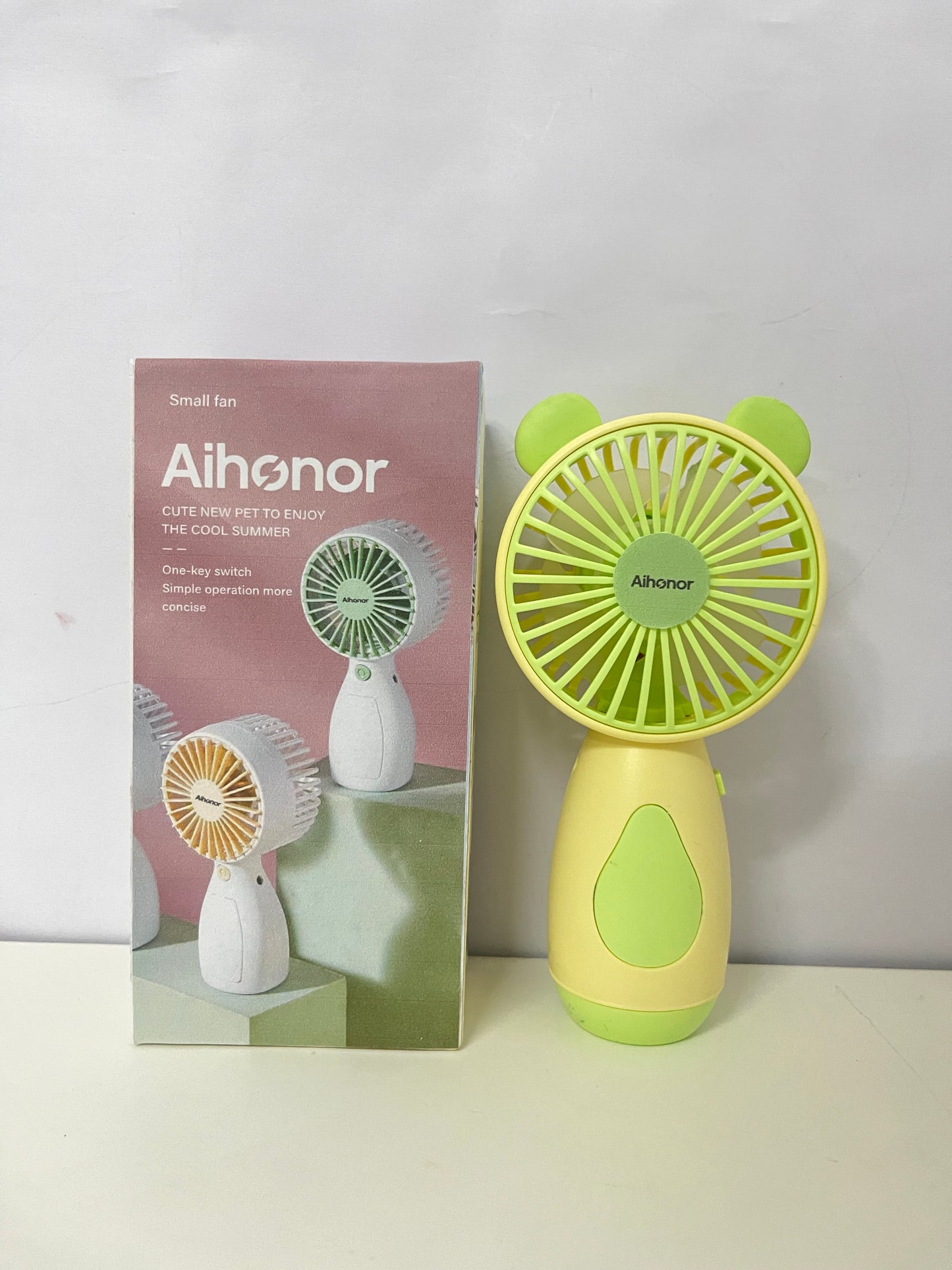 Aihonor Cute Bear Handheld Fan Portable Rechargeable Style Cool On-the-Go A Lovely Cooling Gadget for Summer Outings