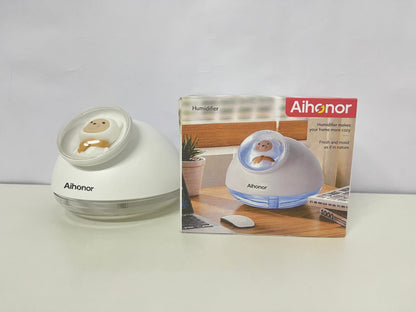 Aihonor Cute Bear Humidifier Silent Hydration Style Fresh Humidification A Lovely Moisturizing Item for Home/Office