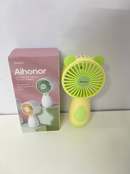 Aihonor Cute Bear Handheld Fan Portable Rechargeable Style Cool On-the-Go A Lovely Cooling Gadget for Summer Outings