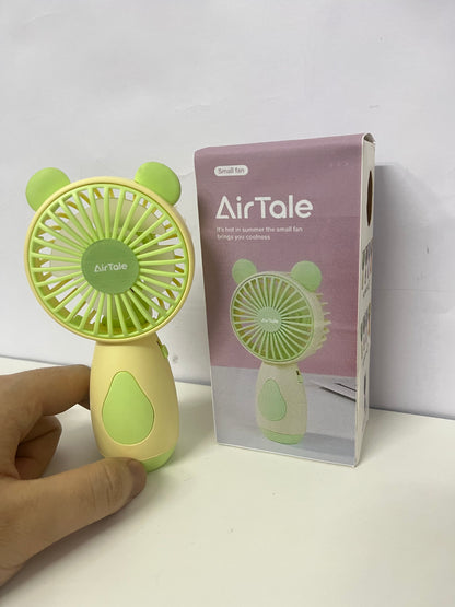[AirTale Electric fans]——AirTale Cute Bear Handheld Mini Fan - Portable USB Rechargeable Personal Fan