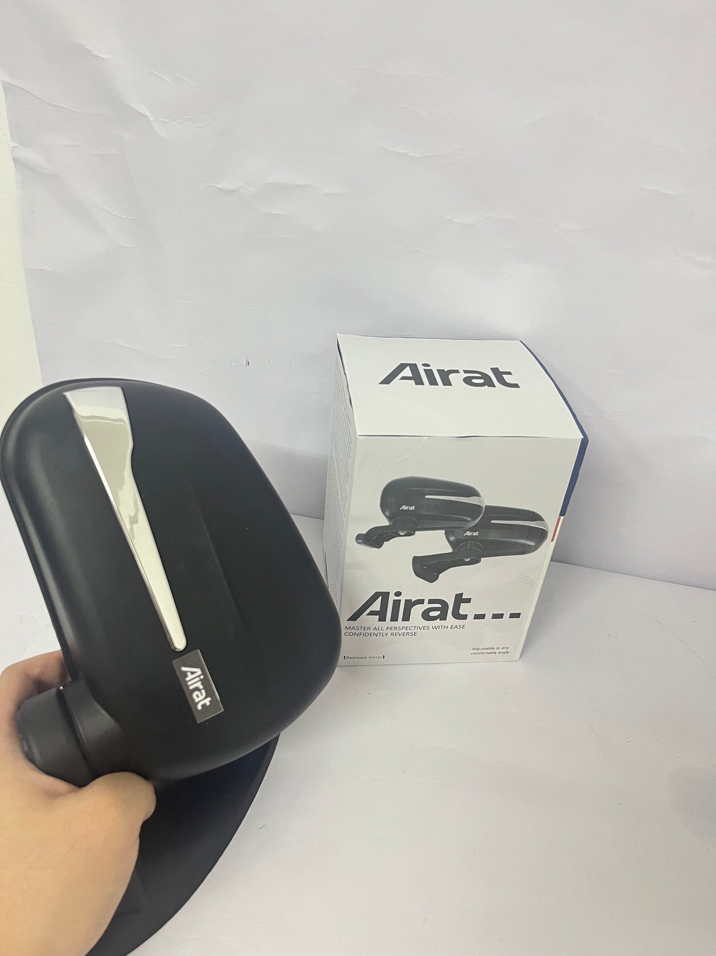 Airat Car Rearview Mirrors, Interior Clip-on Panoramic Trapezoid Rear View Mirror for Car, Wide Viewing Range, Universal Use for Vehicles