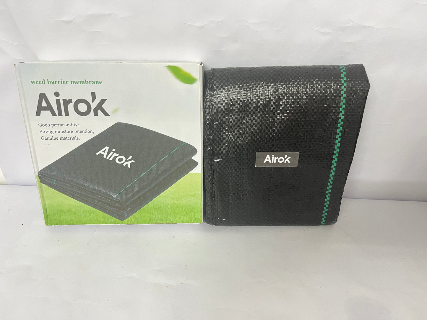 Airok   Plastic sheeting for preventing weed growth,Weed Block Gardening Ground Cover Mat, Weed Control Garden Cloth,Woven Geotextile Fabric for Underlayment,Commercial Driveway Fabric