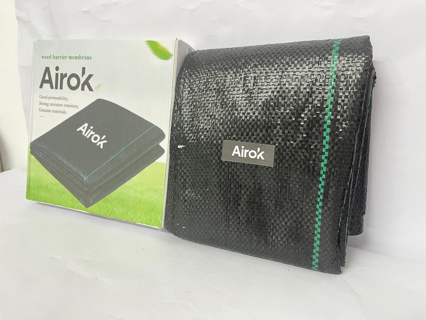 Airok   Plastic sheeting for preventing weed growth,Weed Block Gardening Ground Cover Mat, Weed Control Garden Cloth,Woven Geotextile Fabric for Underlayment,Commercial Driveway Fabric