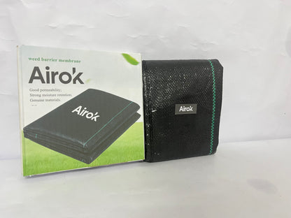 Airok   Plastic sheeting for preventing weed growth,Weed Block Gardening Ground Cover Mat, Weed Control Garden Cloth,Woven Geotextile Fabric for Underlayment,Commercial Driveway Fabric