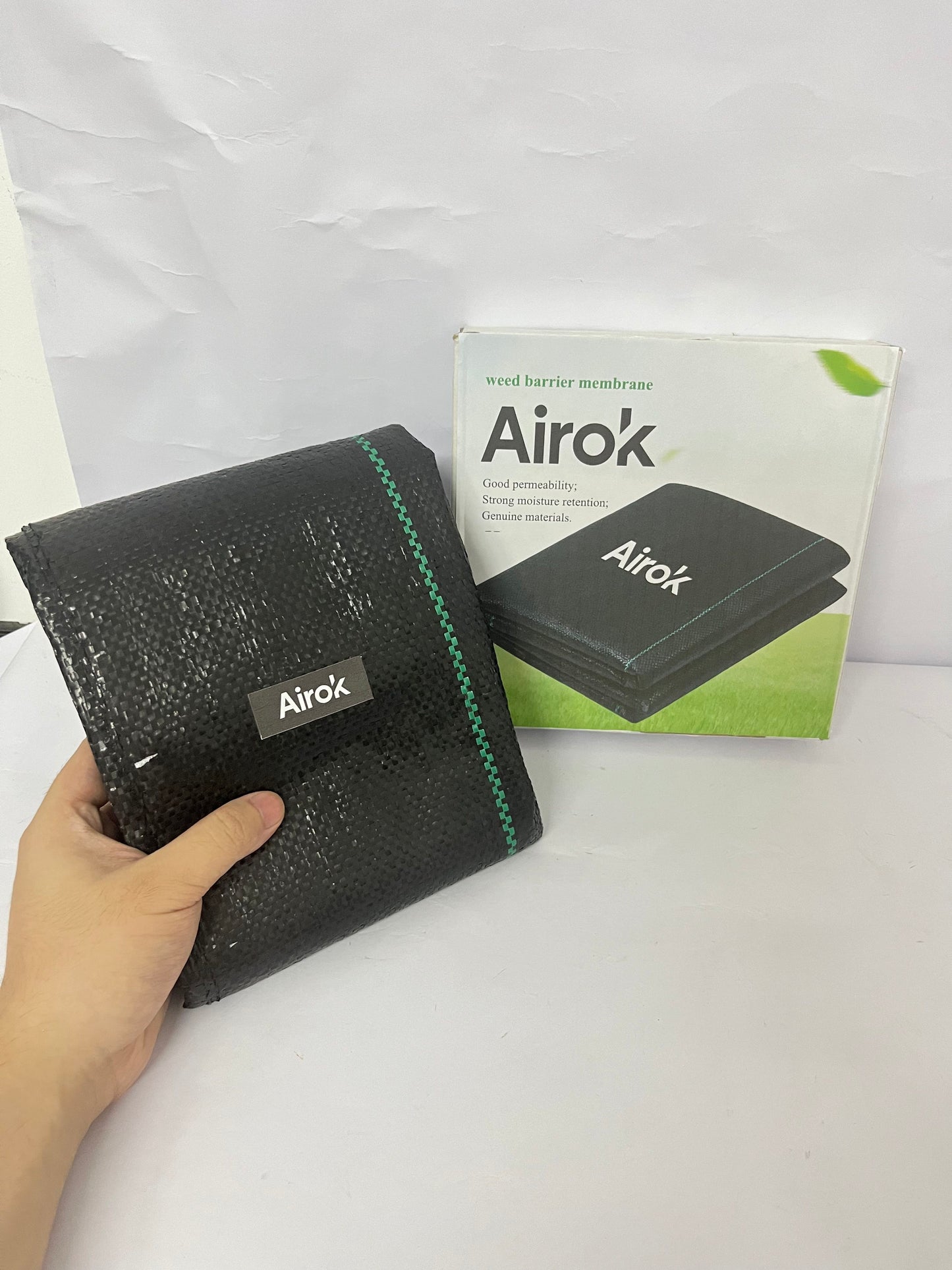 Airok   Plastic sheeting for preventing weed growth,Weed Block Gardening Ground Cover Mat, Weed Control Garden Cloth,Woven Geotextile Fabric for Underlayment,Commercial Driveway Fabric