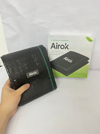 Airok   Plastic sheeting for preventing weed growth,Weed Block Gardening Ground Cover Mat, Weed Control Garden Cloth,Woven Geotextile Fabric for Underlayment,Commercial Driveway Fabric