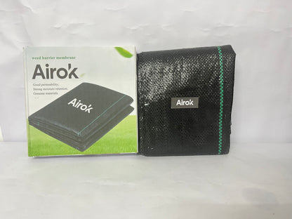 Airok   Plastic sheeting for preventing weed growth,Weed Block Gardening Ground Cover Mat, Weed Control Garden Cloth,Woven Geotextile Fabric for Underlayment,Commercial Driveway Fabric