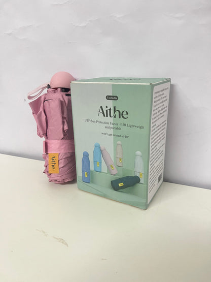 Aithe Pink Mini Umbrella - Compact Portable with UPF 50+ Sun Defense