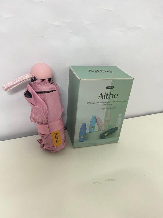 Aithe Pink Mini Umbrella - Compact Portable with UPF 50+ Sun Defense