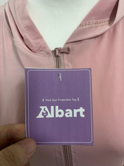 Albart Pink Tracksuit - Hooded Sun Protection with Zip-Up Design