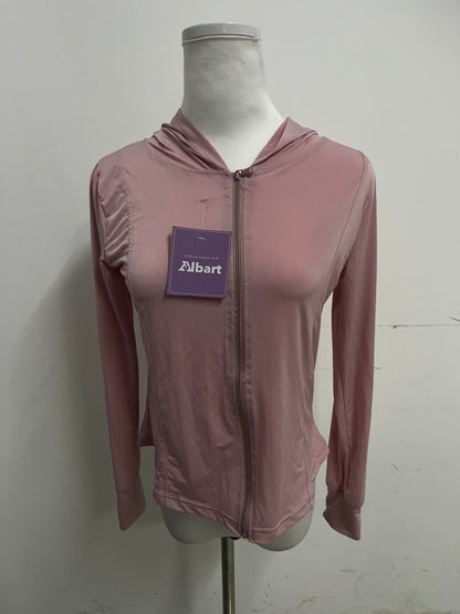 Albart Pink Tracksuit - Hooded Sun Protection with Zip-Up Design
