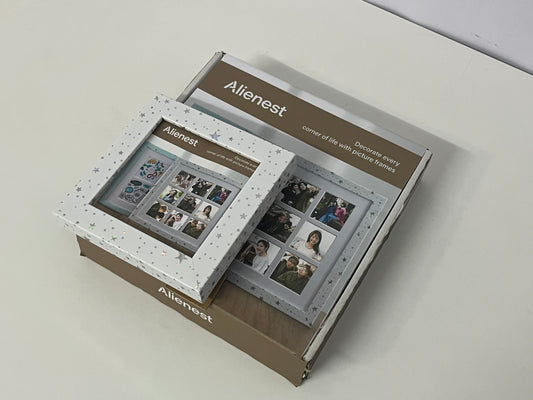 [Alienest Picture frames]——Alienest Starlight Collage Picture Frame - 9-Grid DIY Photo Wall Desktop Decor Frame