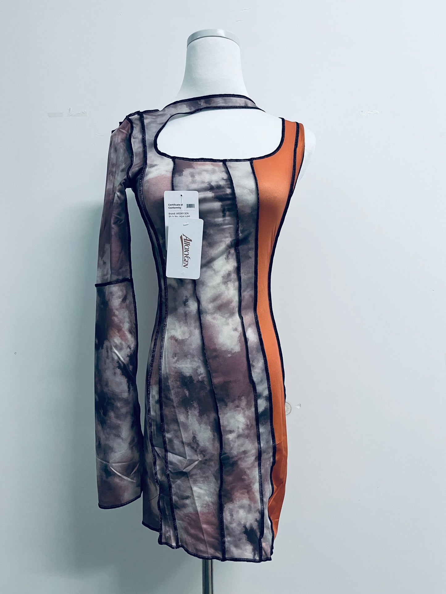 AllOXYGEN Orange Dress for Women, Womens  Fall Dress