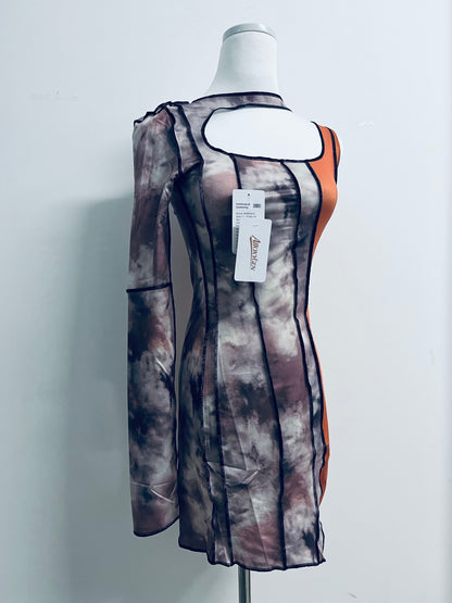 AllOXYGEN Orange Dress for Women, Womens  Fall Dress