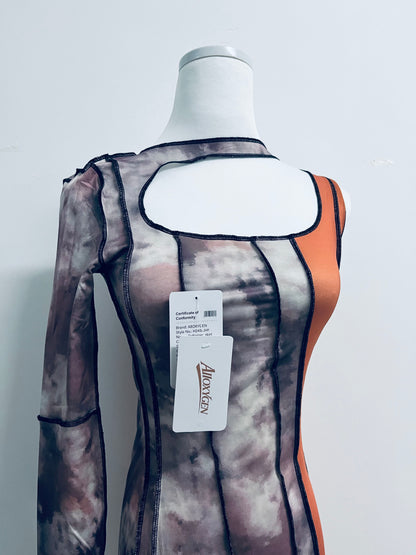 AllOXYGEN Orange Dress for Women, Womens  Fall Dress