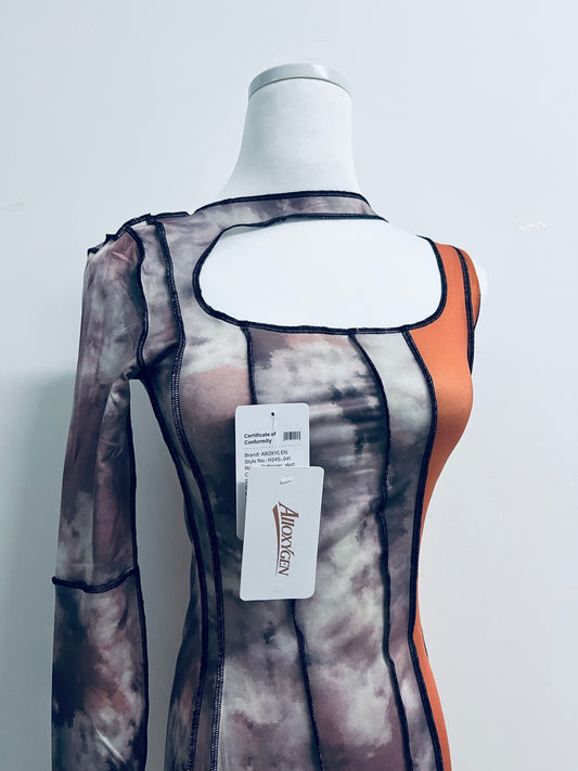AllOXYGEN Orange Dress for Women, Womens  Fall Dress