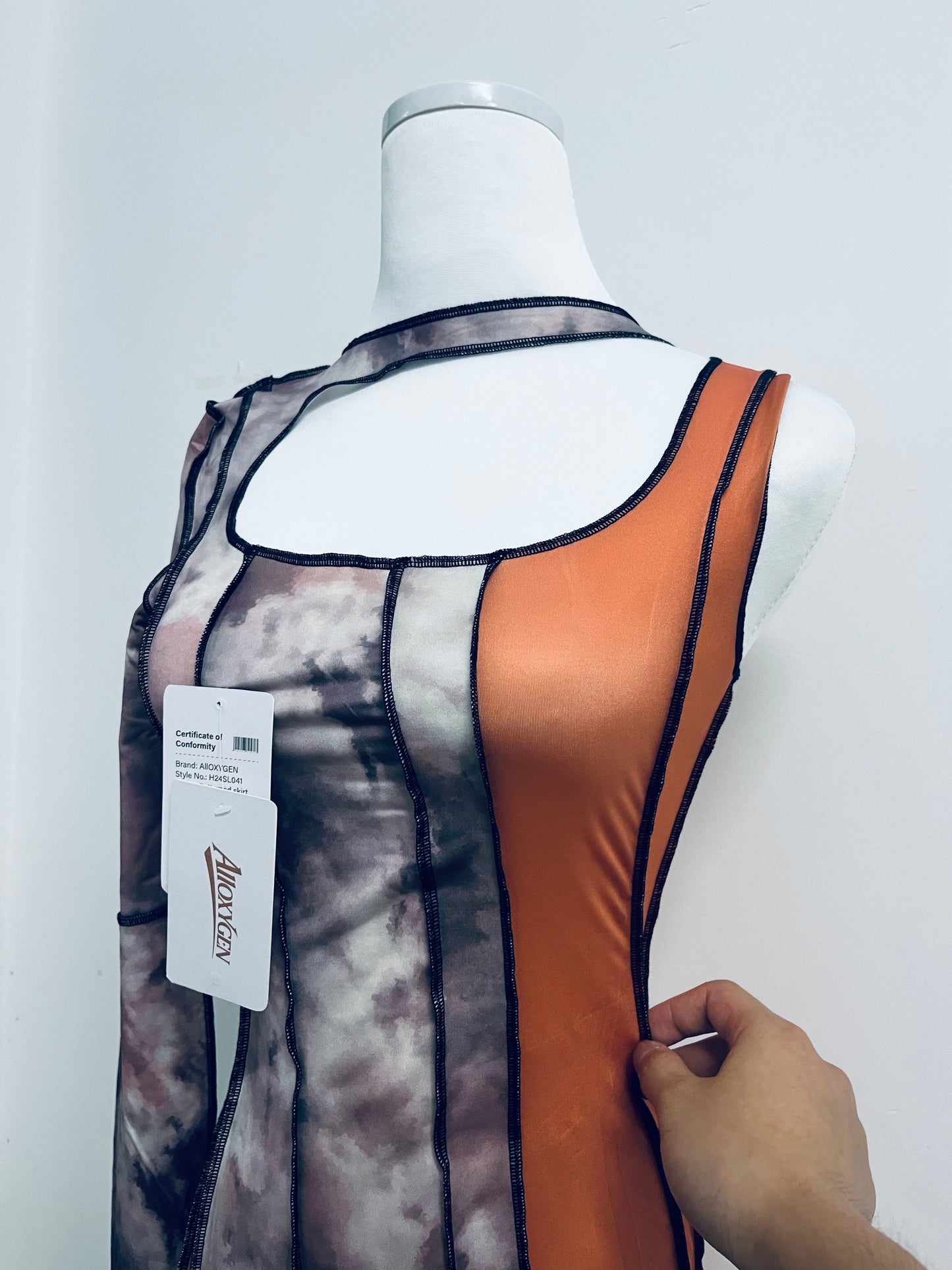 AllOXYGEN Orange Dress for Women, Womens  Fall Dress