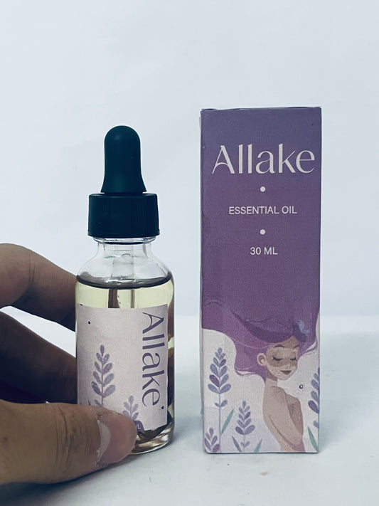 Allake Ethereal oils 30ml Pure Lavender & Sweet Almond Oil for Hair, Nails & Body Nourishing Body Oil After Shower Perfume Oil for Skin Volumizing Lavender Essential Oils for Women Organic Dry Body Oil.