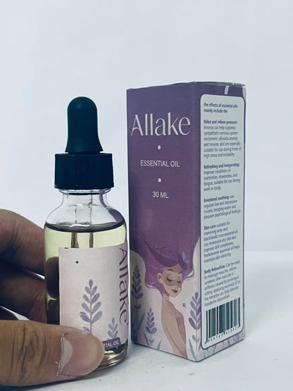 Allake Ethereal oils 30ml Pure Lavender & Sweet Almond Oil for Hair, Nails & Body Nourishing Body Oil After Shower Perfume Oil for Skin Volumizing Lavender Essential Oils for Women Organic Dry Body Oil.