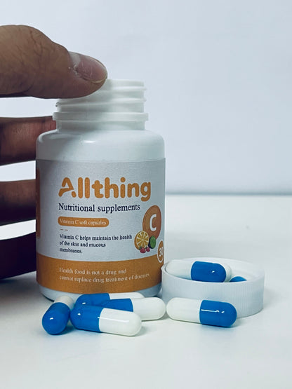 Allthing Vitamin C Soft Capsules, Maintain Skin and Mucous Membrane Health, Daily Nutritional Supplement