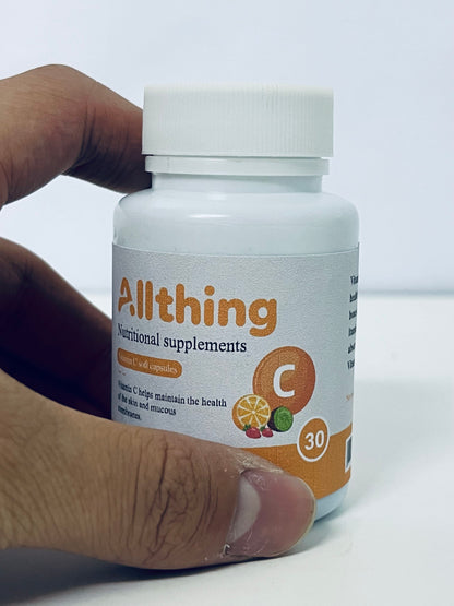 Allthing Vitamin C Soft Capsules, Maintain Skin and Mucous Membrane Health, Daily Nutritional Supplement