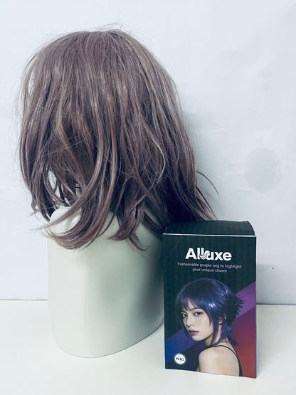 【Alluxe Fashion Purple Wig】—— Unique Charm Enhancing Hairstyle Accessory
