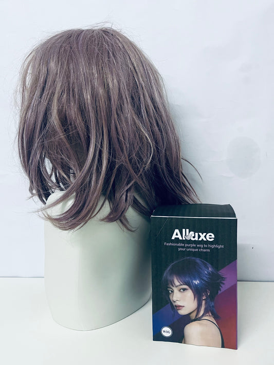 【Alluxe Fashion Purple Wig】—— Unique Charm Enhancing Hairstyle Accessory
